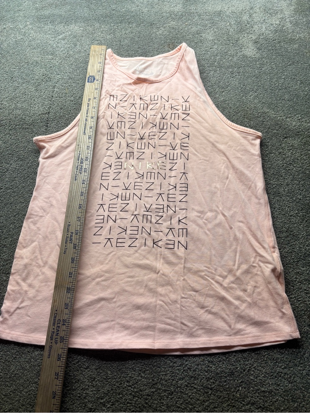 Nike Light Pink Graphic Muscle Tank
